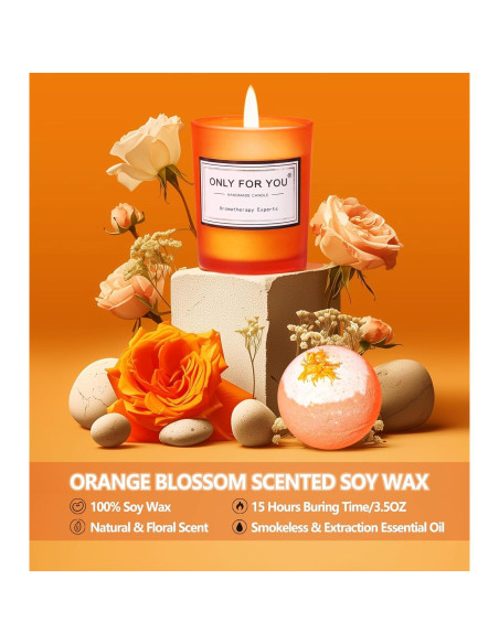 Set de Regalo de Cuidado Personal EOMEOH con Taza Naranja 7 Piezas