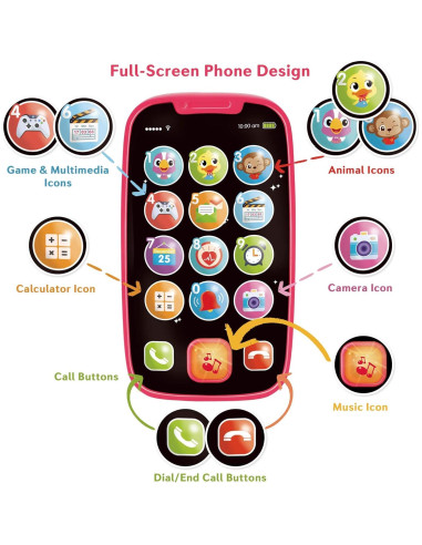 Mi Primer Smartphone - Juguete Teléfono para Bebés 15 Funciones