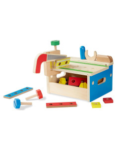 Banco de herramientas de madera Melissa & Doug - 32 piezas