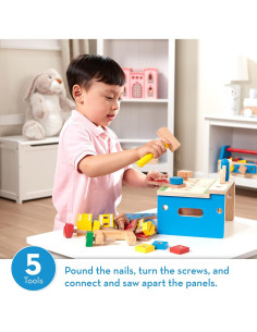 Banco de herramientas de madera Melissa & Doug - 32 piezas 2