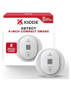 Detector de Humo Kidde 10SDR Compacto 10 cm Batería AA