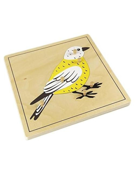Rompecabezas de Aves de Madera Elite Montessori 24x24cm