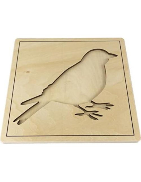 Rompecabezas de Aves de Madera Elite Montessori 24x24cm