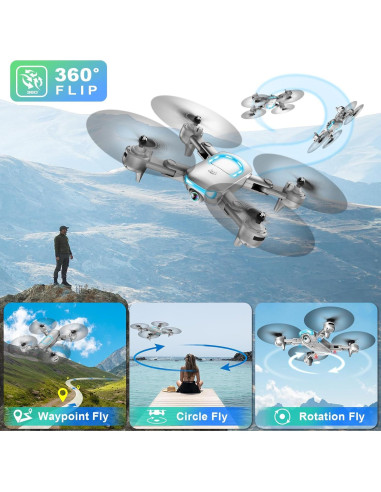 Drone REDRIE JY02 Plegable con Cámara 1080P y 2 Baterías