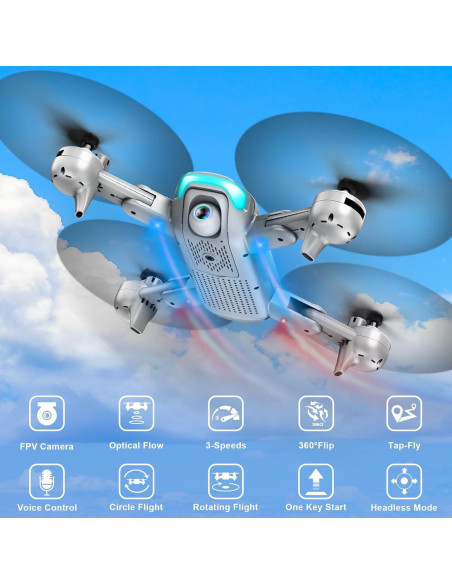 Drone REDRIE JY02 Plegable con Cámara 1080P y 2 Baterías