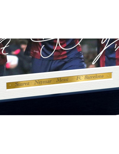 Foto Autografiada Fútbol Barcelona Messi Neymar en Marco