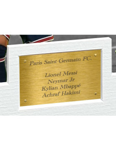 Foto Autografiada PSG Messi Neymar Mbappe 12x8 A4 Marco 2