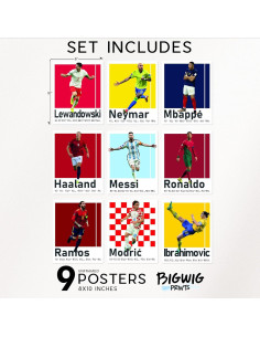 Conjunto de 9 Posters de Fútbol BigWig Prints 20x25 cm 2