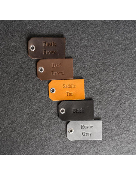 Bandeja de cuero personalizada Ox & Pine 19 cm cuadrada café