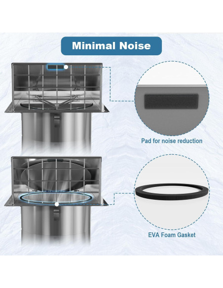 Cubierta de Ventilación Exterior Hon&Guan 4" Acero Inoxidable