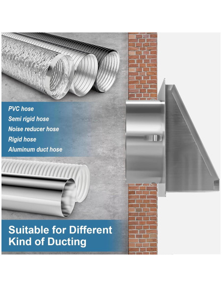 Cubierta de Ventilación Exterior Hon&Guan 4" Acero Inoxidable