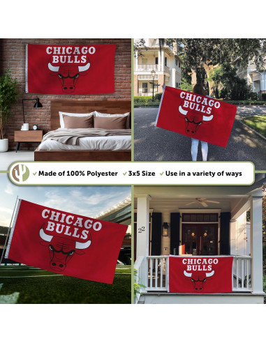 Bandera Chicago Bulls Desert Cactus 3x5 pies 100% Poliéster