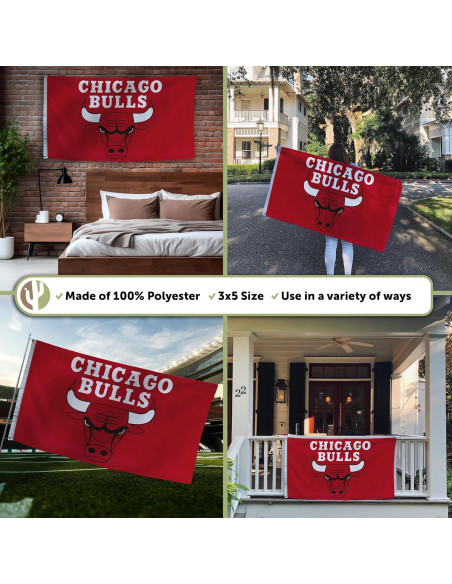 Bandera Chicago Bulls Desert Cactus 3x5 pies 100% Poliéster