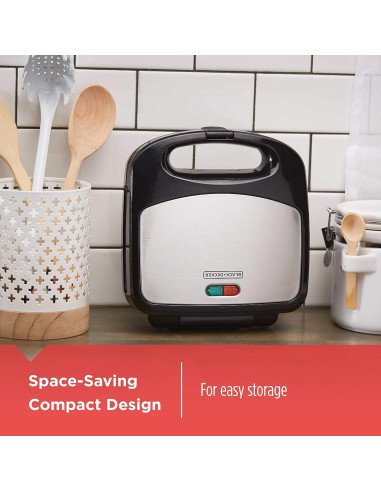 Plancha 3-en-1 BLACK+DECKER WM2000SD, Waffles y Sándwiches