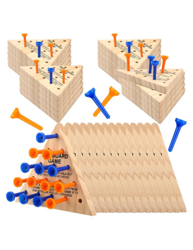 Juego de Clavos Triangular de Madera Feradny 54 Piezas