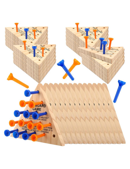 Juego de Clavos Triangular de Madera Feradny 54 Piezas