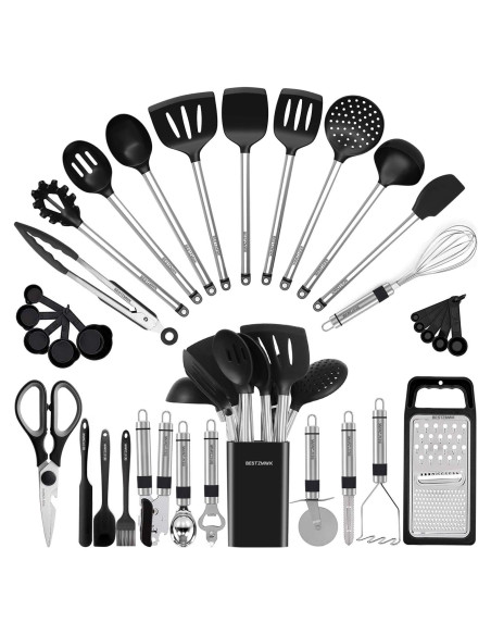 Juego de Utensilios de Cocina BESTZMWK 33 Piezas Antiadherentes Juego de Utensilios de Cocina BESTZMWK 33 Piezas Antiadherentes