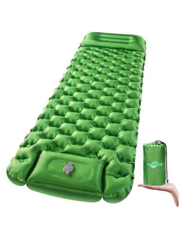 Almohadilla Inflable WANNTS para Camping 195.5x63.5cm Verde
