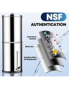 Sistema de Filtro de Agua POXURIO 13.25L con 4 Filtros y Soporte 2