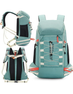 Mochila Impermeable Bseash 40L para Senderismo y Camping Verde 2