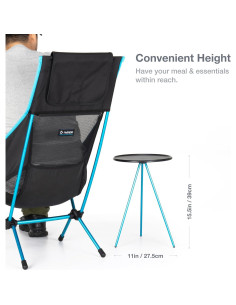 Mesa Lateral Plegable Helinox Negra 26.67 cm para Camping 2