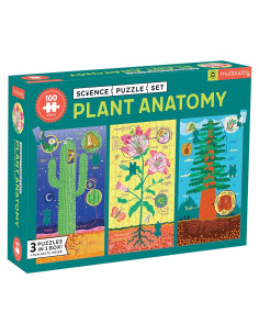 Juego de Rompecabezas de Anatomía de Plantas Mudpuppy 3x100 Piezas