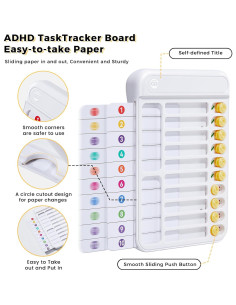 Tabla de Tareas Magnética Owlprince para Niños - Blanco 2