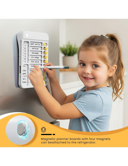 Tabla de Tareas Magnética Owlprince para Niños - Blanco