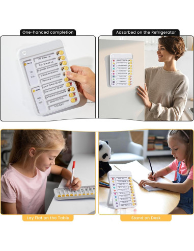 Tabla de Tareas Magnética Owlprince para Niños - Blanco