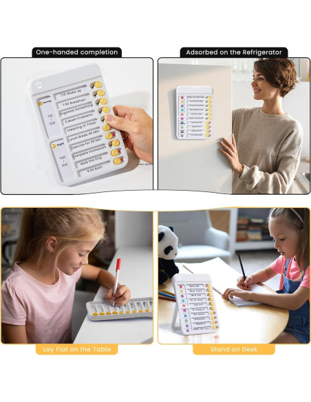 Tabla de Tareas Magnética Owlprince para Niños - Blanco