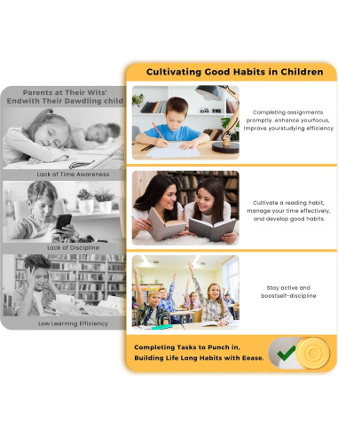 Tabla de Tareas Magnética Owlprince para Niños - Blanco