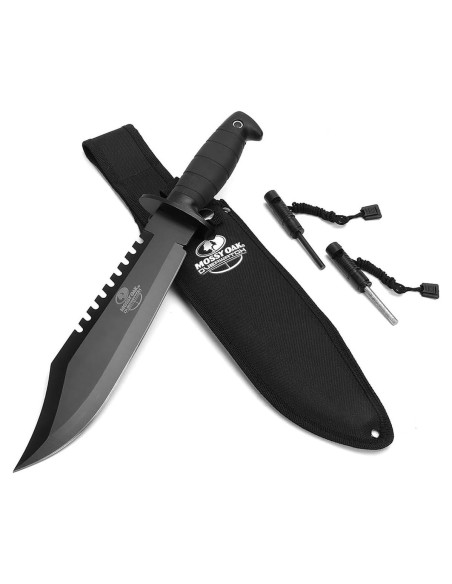 Cuchillo de Caza de Supervivencia Mossy Oak 38 cm con Funda