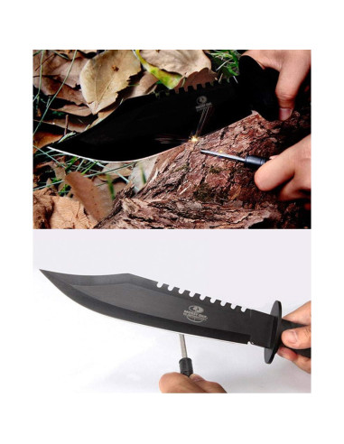 Cuchillo de Caza de Supervivencia Mossy Oak 38 cm con Funda