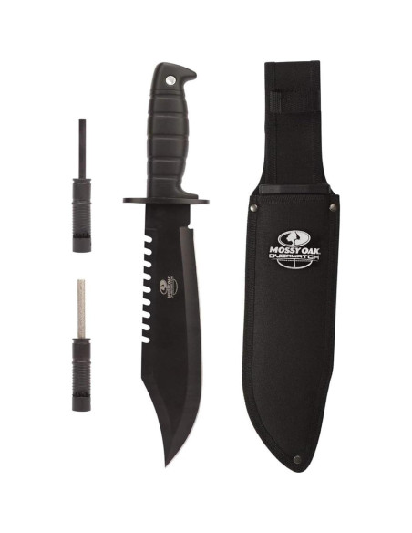 Cuchillo de Caza de Supervivencia Mossy Oak 38 cm con Funda