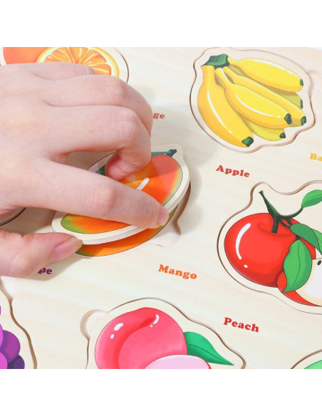 Rompecabezas de Madera GRINNNIE 6 PZS para Niños 2-4 Años