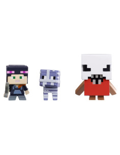 Figura de Acción Minecraft Mattel - Paquete de 3 Mini-Figuras