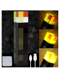 Lámpara de antorcha LED Arrasu recargable USB 3 niveles