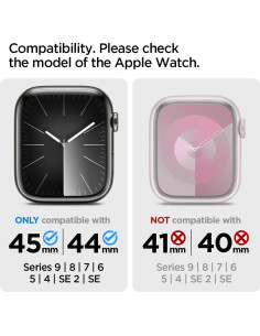 Funda Spigen Rugged Armor para Apple Watch 45mm/44mm - Negro 2