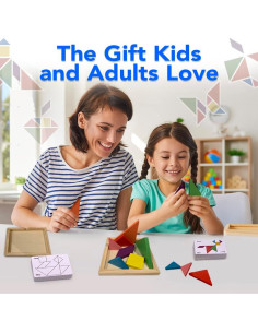 Juguete de Rompecabezas Tangram de Madera 3 Bees & Me - 104 Patrones 2