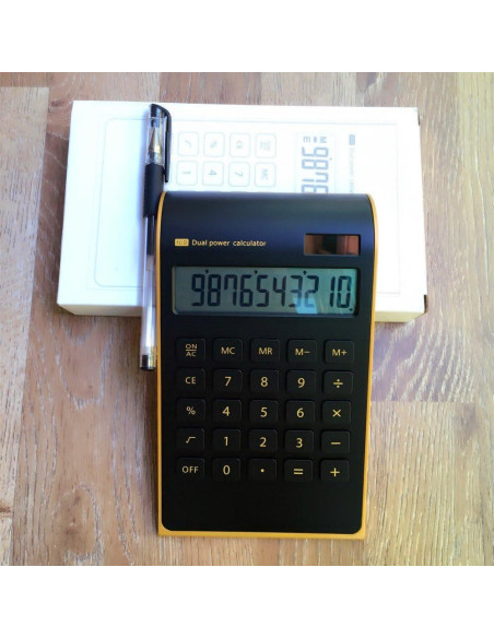 Calculadora Yescool AQ460 Solar 10 Dígitos Diseño Delgado