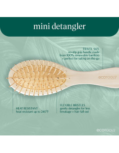 Cepillo Desenredante Mini EcoTools - Bambú Vegano 20.32 cm 2