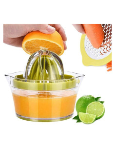 Exprimidor Manual de Cítricos Drizom Verde 400ML con Rallador