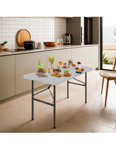 Mesa Plegable Simpli-Magic 1.22m Blanca Alta Resistencia 2