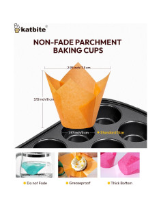 Moldes para Cupcake Tulip Katbite 200PCS Estándar Coloridos 2