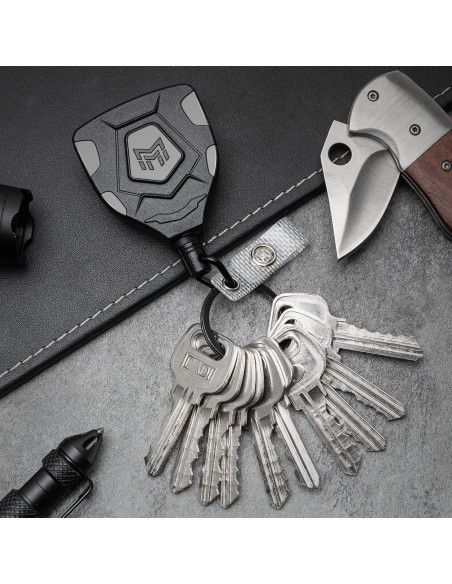 Llavero Retráctil MNGARISTA con Clip para Cinturón, 2 Unidades