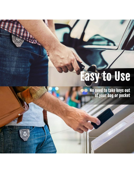 Llavero Retráctil MNGARISTA con Clip para Cinturón, 2 Unidades