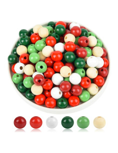 240 Perlas de Madera Natural AllReal 16mm Navidad DIY