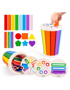 Juguetes Montessori FCSONU para Niños 1-3 Años - Clasificación de Colores y Formas