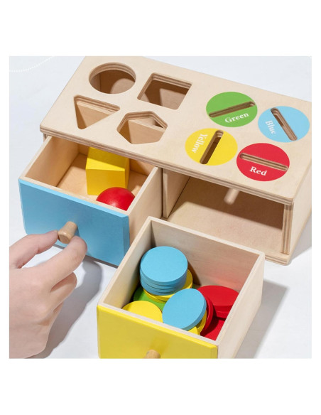 Juguetes Montessori Biottro - Clasificador de Formas y Colores