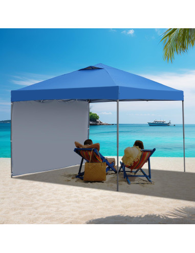 Carpa Plegable GDY 10x10m con Paredes Laterales Azul